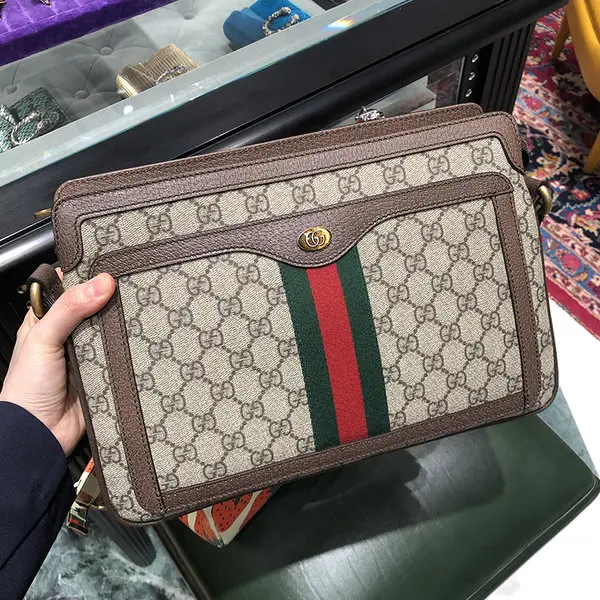Túi Gucci GG Supreme Medium Shoulder Bag 523354 96IWT 8745 - Ảnh 4