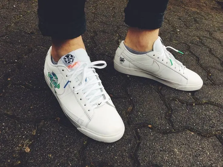 Alternative view of Giày Nike Steven Harrington x Blazer Low Flyleather QS 'Earth Day' CI5546-100