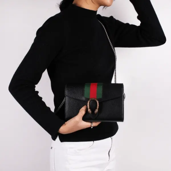 Túi Gucci Ladies Dionysus Web Stripe Chain Wallet 481377 CWI1X 1060 - Ảnh 5