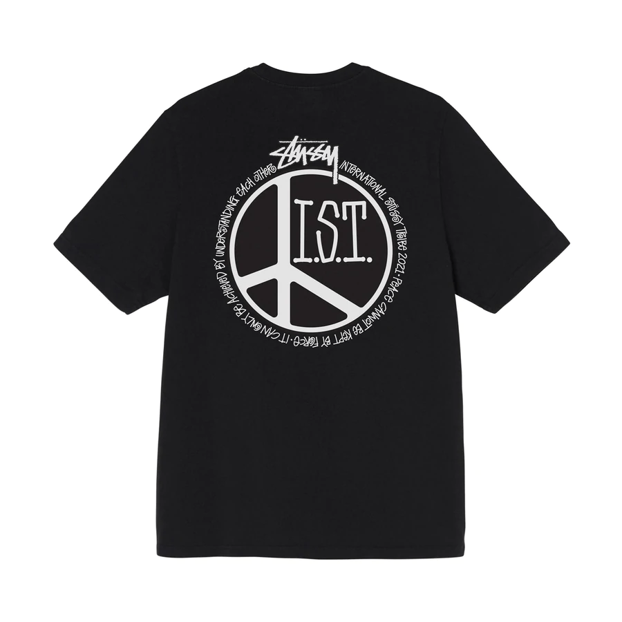 Áo Stussy Peace Dot Pigment Dyed Tee 'Black' - Ảnh 2