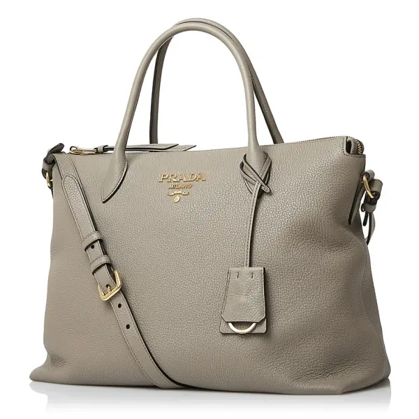 Túi Prada Metal Lettering Logo Tote 'Grey' 1BA201-2BBE-F0572 - Ảnh 5