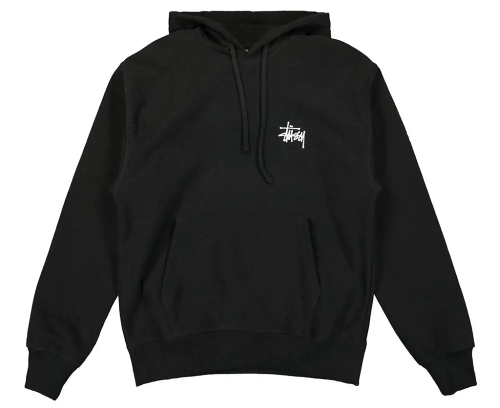Áo Basic Hoodie Stussy 'Black' 1924762