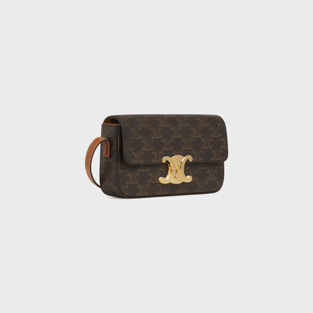 Túi Celine Triomphe Shoulder Bag Tan 194142CUZ-04LU - Ảnh 3