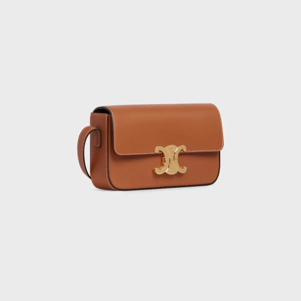 Túi Celine Triomphe Shoulder Bag In Natraul Calfskin 194143BFN-04LU - Ảnh 4
