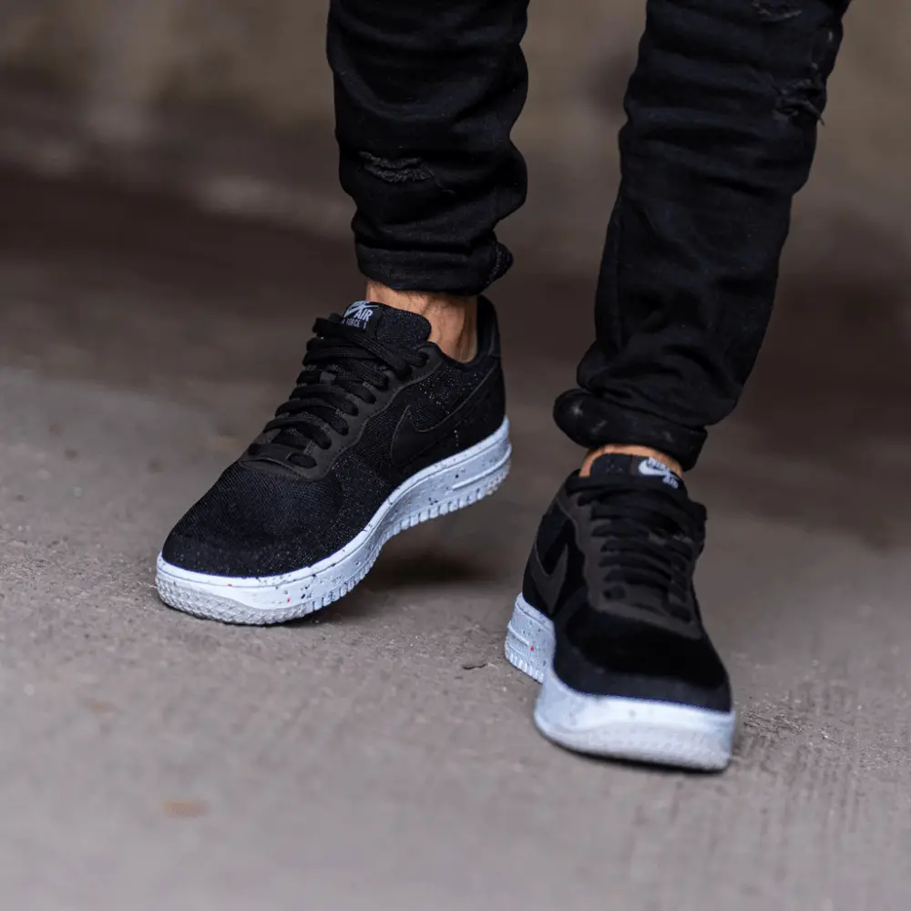 Giày Nike Air Force 1 Crater Flyknit 'Black Chambray Blue' DC4831-001 - Ảnh 4