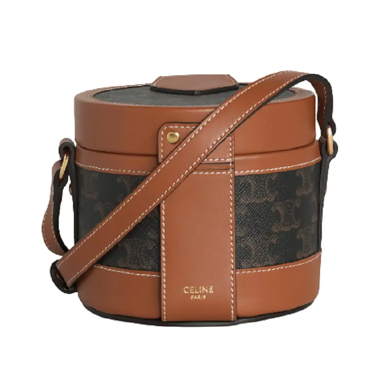 Túi Celine Tambour Bag Canvas And Calfskin 'Tan' 195642BZJ-04LU