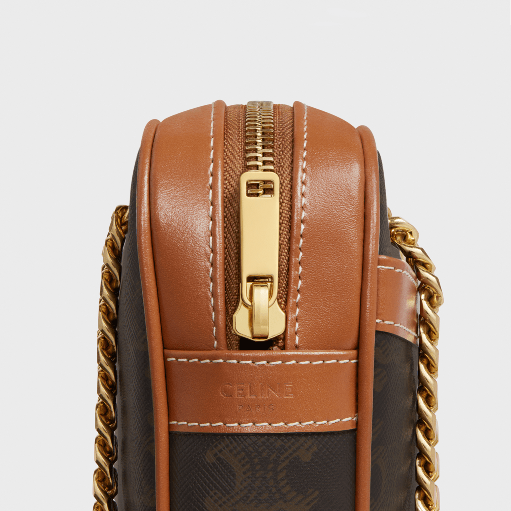 Túi Celine Small Patapans In Triomphe Canvas And Calfskin Tan 196252BZJ-04LU - Ảnh 3