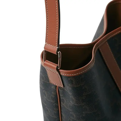Túi Celine Small Bucket In Triomphe Canvas And Calfskin 191442CAS-04LU - Ảnh 3