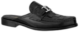 Giày Louis Vuitton Major Open Back Loafers Black 1A9KCB