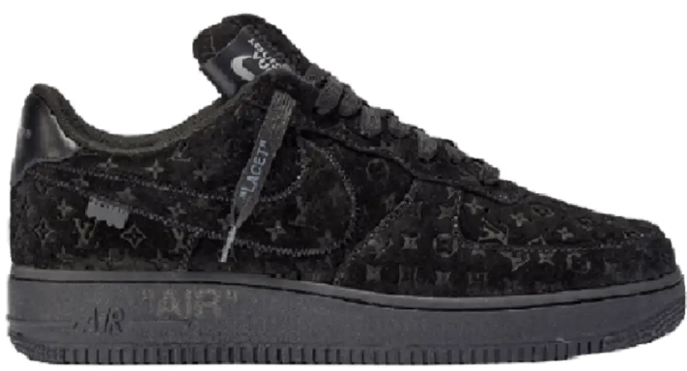 Giày Nike Air Force 1 X Louis Vuitton Low 'Triple Black' 1A9V
