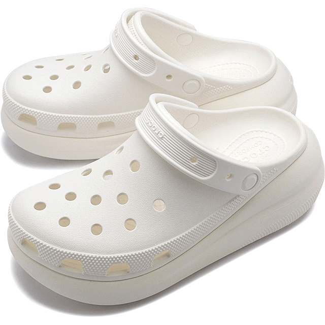 Dép Crocs Classic Crush Clog 'Slides White' 207521-100 - Ảnh 5