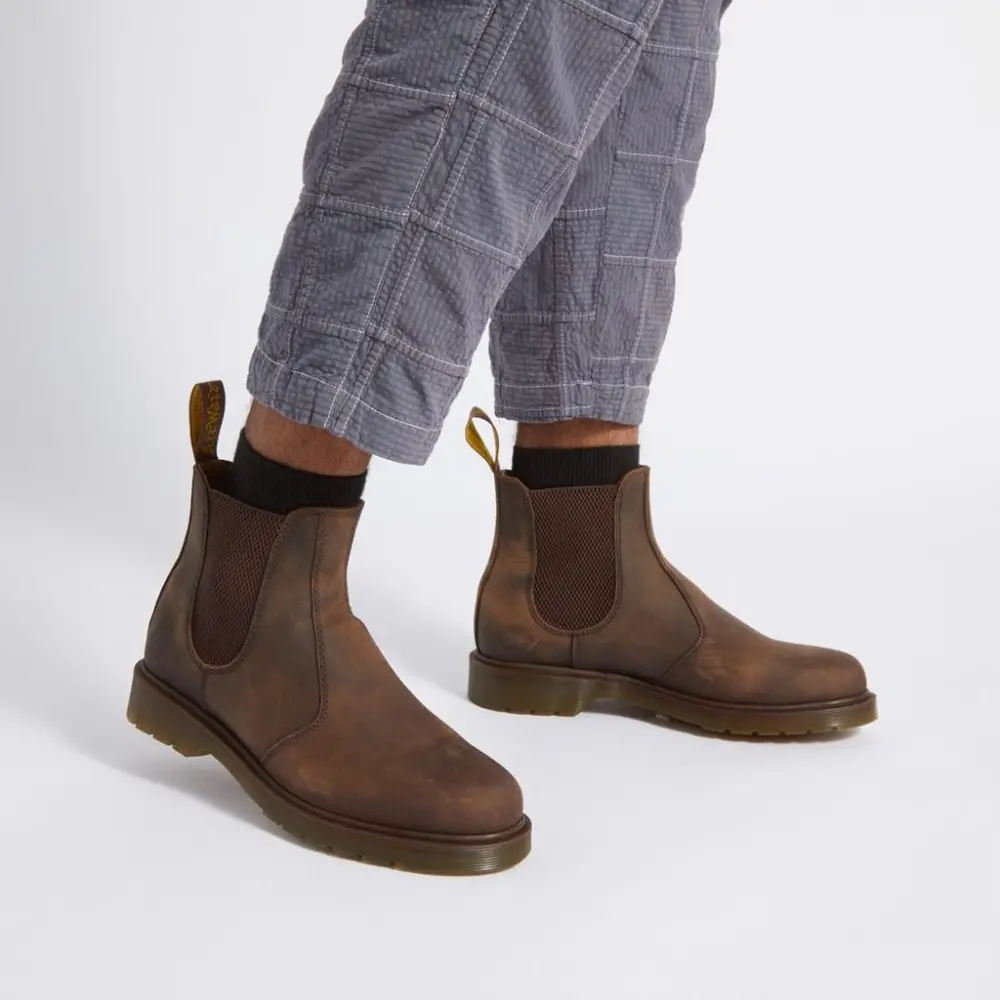 Alternative view of Giày Dr. Martens 2976 Brown Crazy Horse Leather Chelsea Boots 11853201