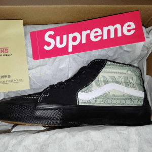 Alternative view of Giày Vans Skate Grosso Mid Supreme Dollar 'Black' VN0A5FCGBMA