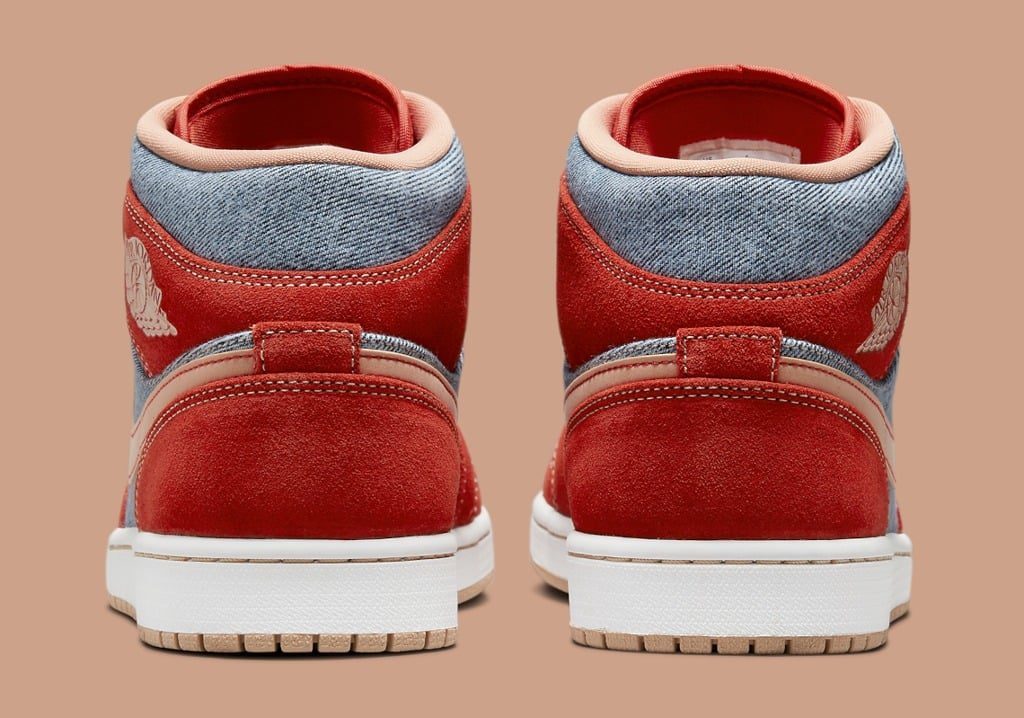 Giày Nike Air Jordan 1 Mid SE GS 'Denim Red' DM4384-600 - Ảnh 7