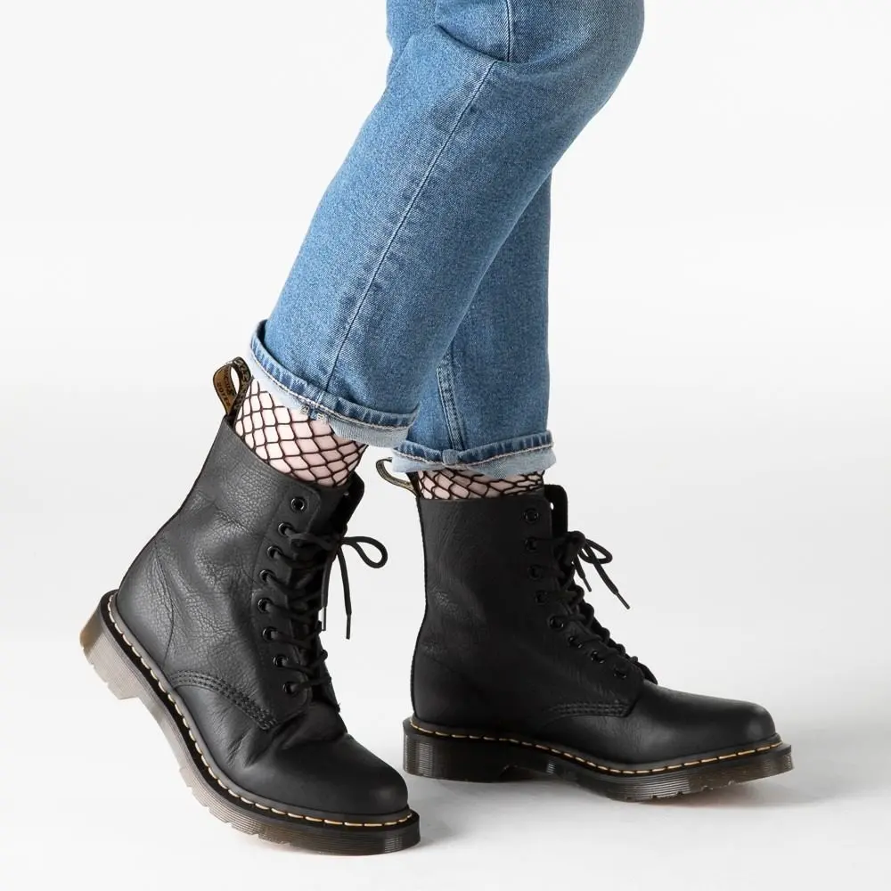 Giày Dr. Martens 1460 Pascal Bex Leather Lace Up Boots 'Black Pisa' 26206001 - Ảnh 3