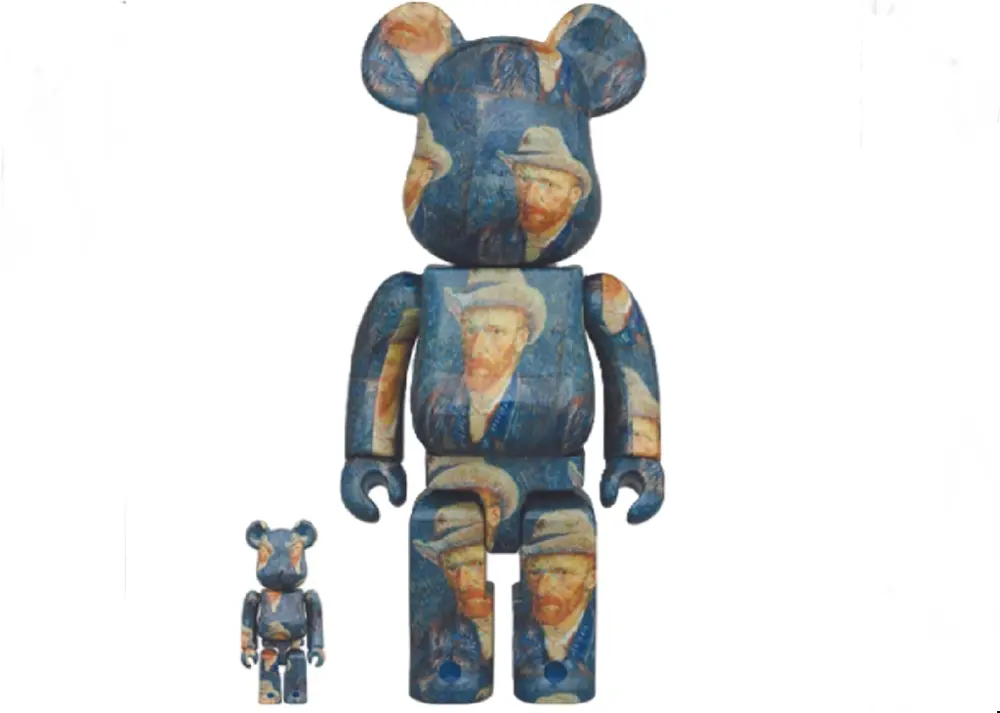 Mô Hình Bearbrick Van Gogh Museum Self With Grey Felt Hat
