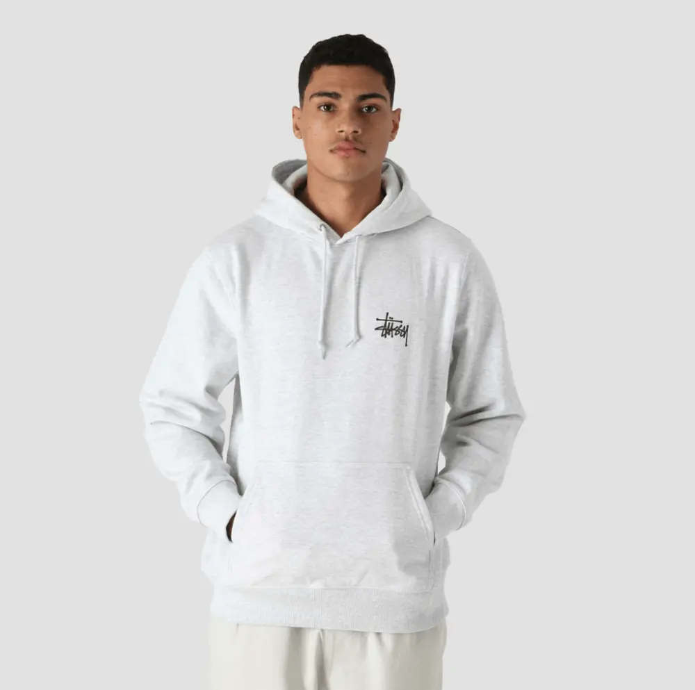Áo Stussy Basic Stussy Hoodie 2023 'Ash Heather' 1924870M - Ảnh 3