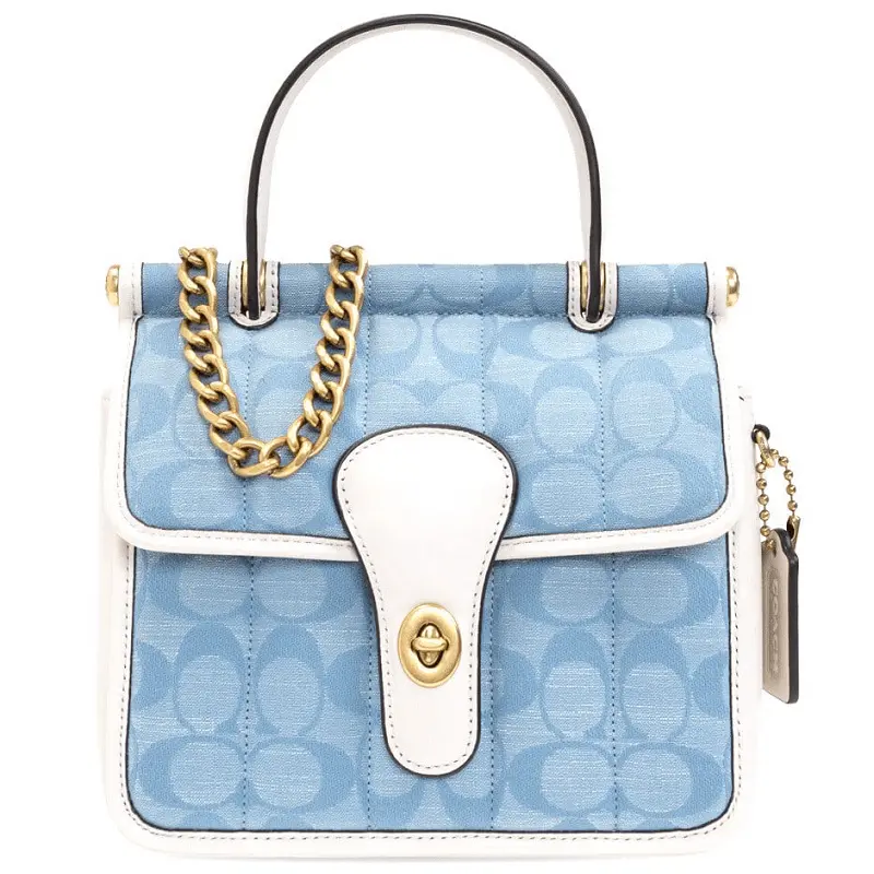 Túi Coach Willis Top Handle 18 In Signature Chambray With Quilting C4704 B4SUX