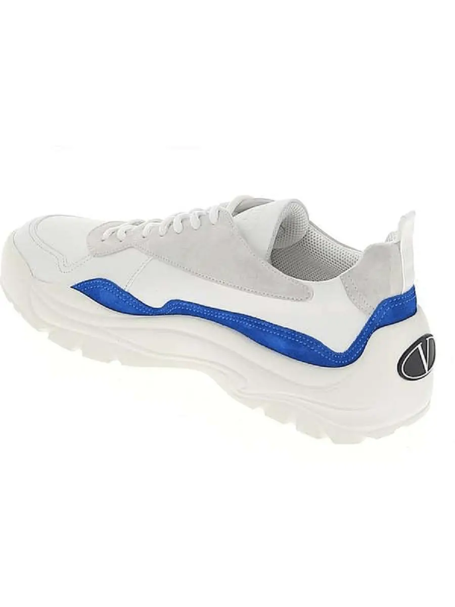 Alternative view of Giày Valentino Sneakers White Blue Leather UY2S0B17VRN52Q