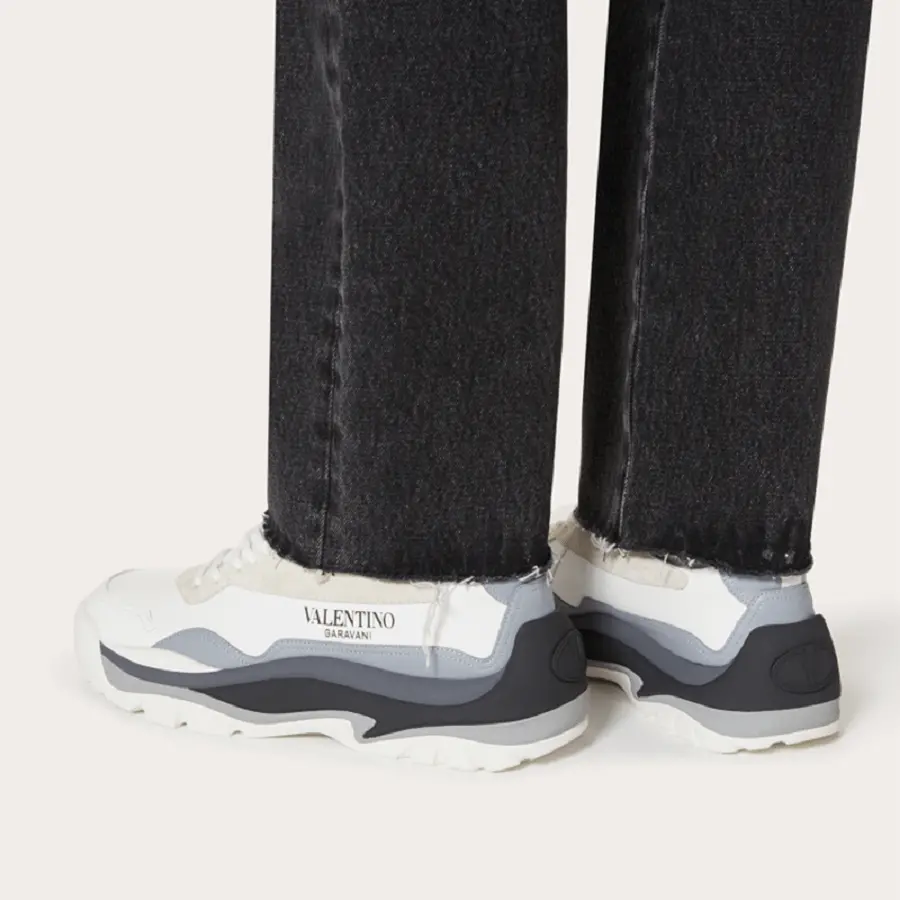 Alternative view of Giày Valentino Gumboy Sneaker Leather 'Silver' WY2S0B17MQBN77