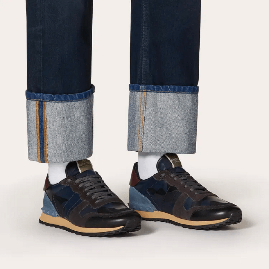 Giày Valentino Sneakers Rockrunner Camouflage Blue TY2S0723TCCM14 - Ảnh 2