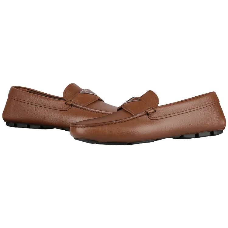 Giày Prada 21FW Saffiano Driving Loafers Brown 2DD164-053-F0BW5 - Ảnh 3
