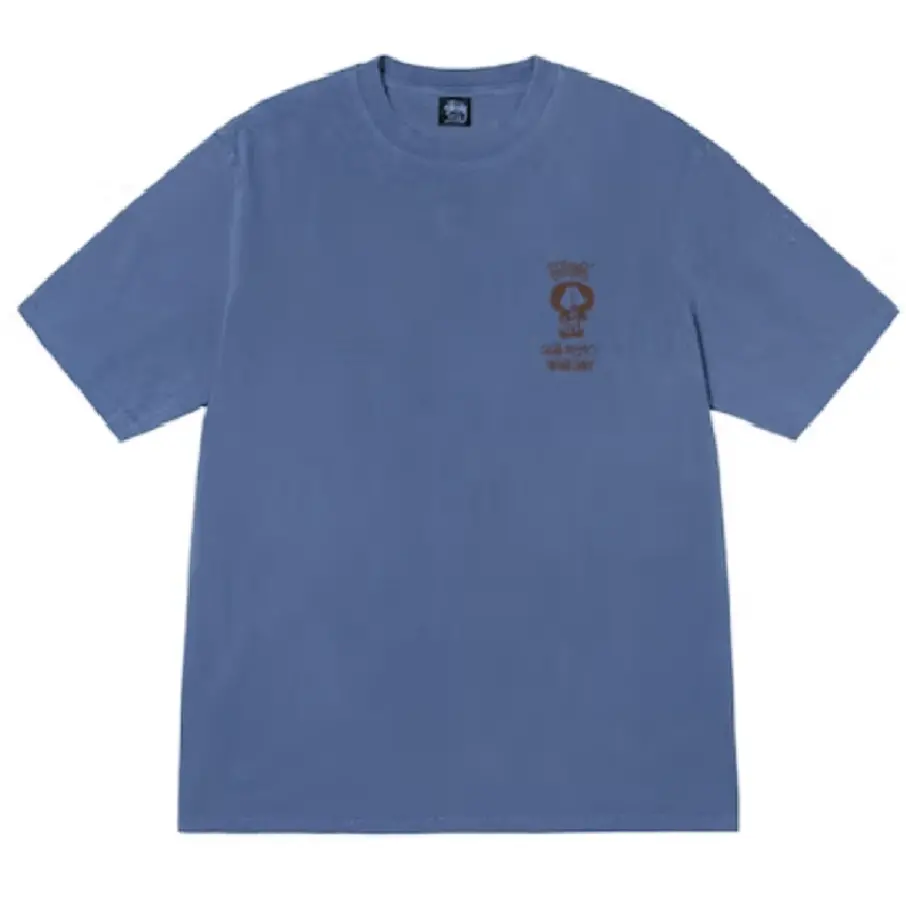 Áo Stussy x Our Legacy Work Shop Surf Skull Pigment Dyed Tee ‘Indigo’