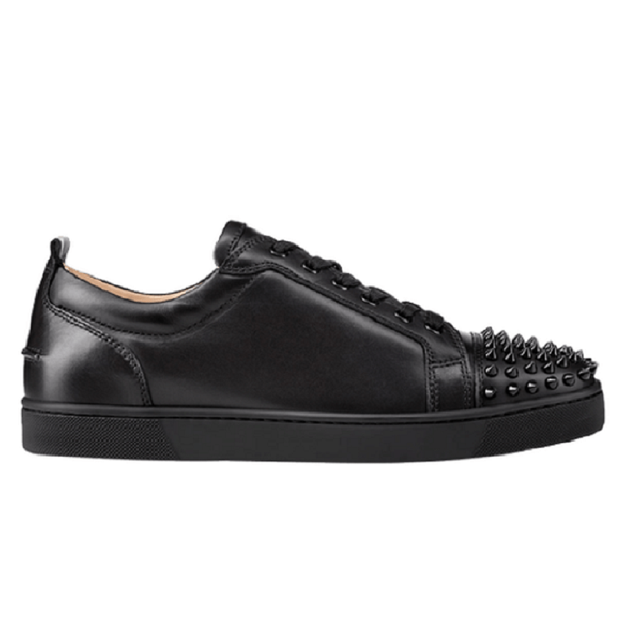 Giày Christian Louboutin Louis Junior Spikes Flat 'Black' 1130573CM53-SS13
