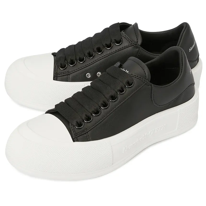 Giày Alexander Mcqueen Deck Plimsol 'Black' 697121-WIAB6-1070 - Ảnh 4
