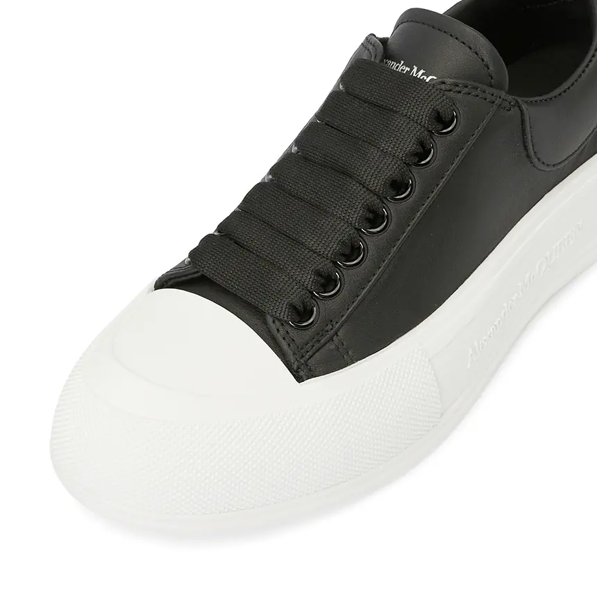 Alternative view of Giày Alexander Mcqueen Deck Plimsol 'Black' 697121-WIAB6-1070