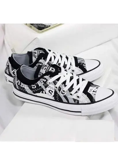 Giày Converse Chuck Taylor All Star Double Upper Logo Play 'Black White Wolfgrey' 567869V - Ảnh 6