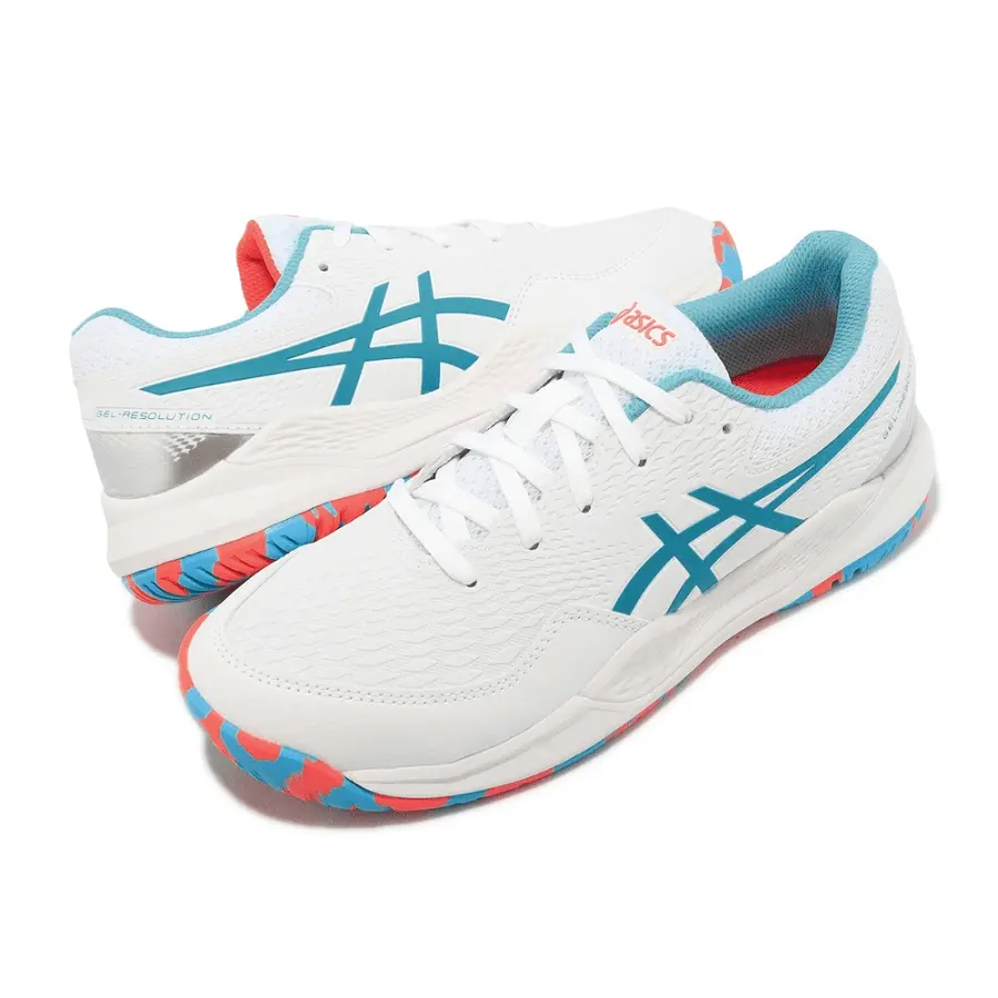 Giày Asics Gel Resolution 9 GS 'Aquarium' 1044A071-100 - Ảnh 4