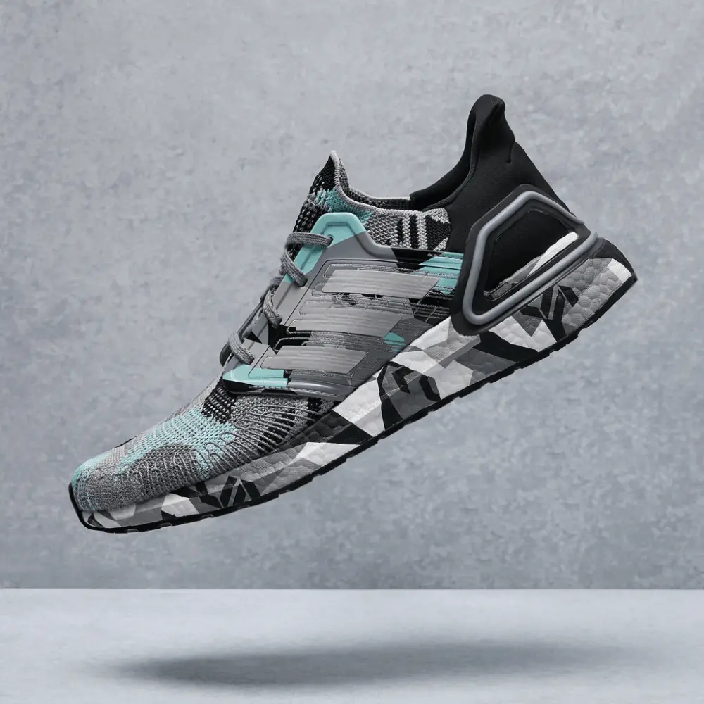 Alternative view of Giày AdidaUltraBoost 20 'Geometric Pack - Black Frost Mint' FV8328