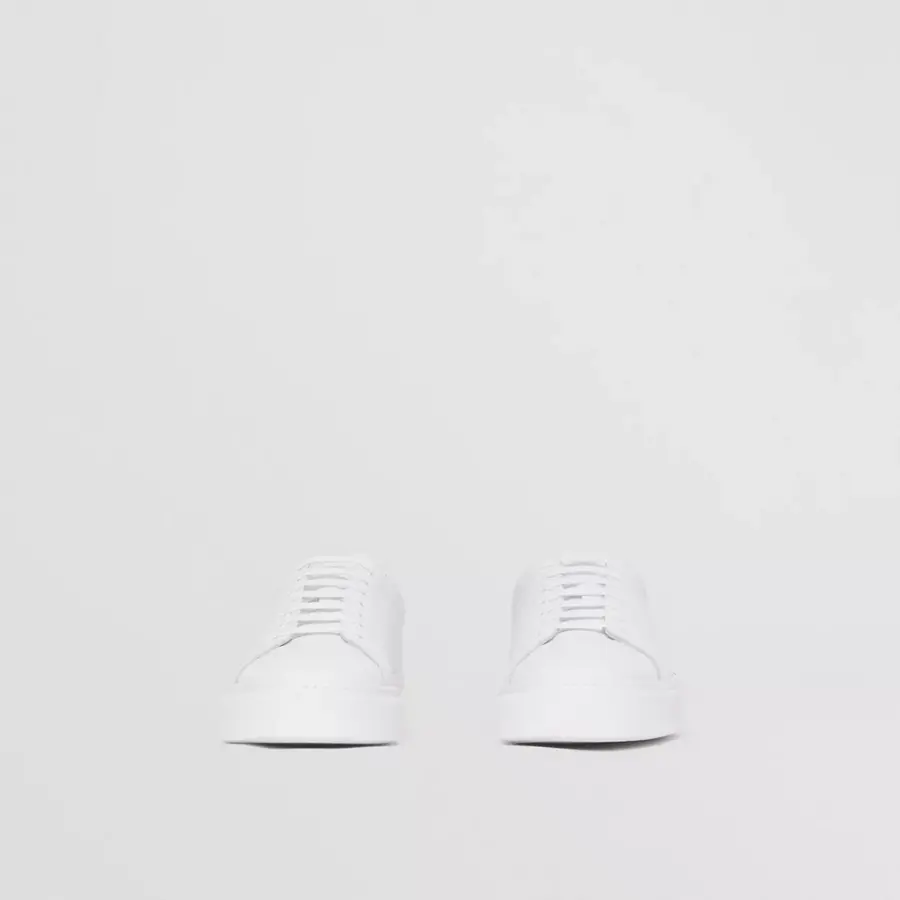 Giày Burberry Stripe Detail Leather 'Optic White' 80432001 - Ảnh 3