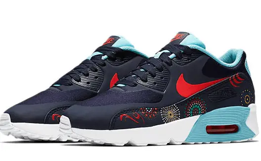 Giày Nike Air Max 90 Ultra 2.0 QS (GS) 'Black Blue' AO2097-400 - Ảnh 3