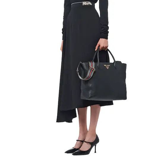 Túi Prada Lettering Logo Tote 'Black' 1BG194-2BBE-F0002-V-NOW - Ảnh 4