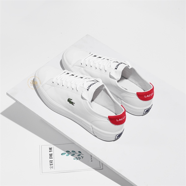 Giày Lacoste Mens Gripshot 'White Red' 740CMA0021286 - Ảnh 3