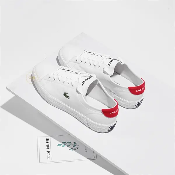 Giày Lacoste Mens Gripshot 'White Red' 740CMA0021286 - Ảnh 3