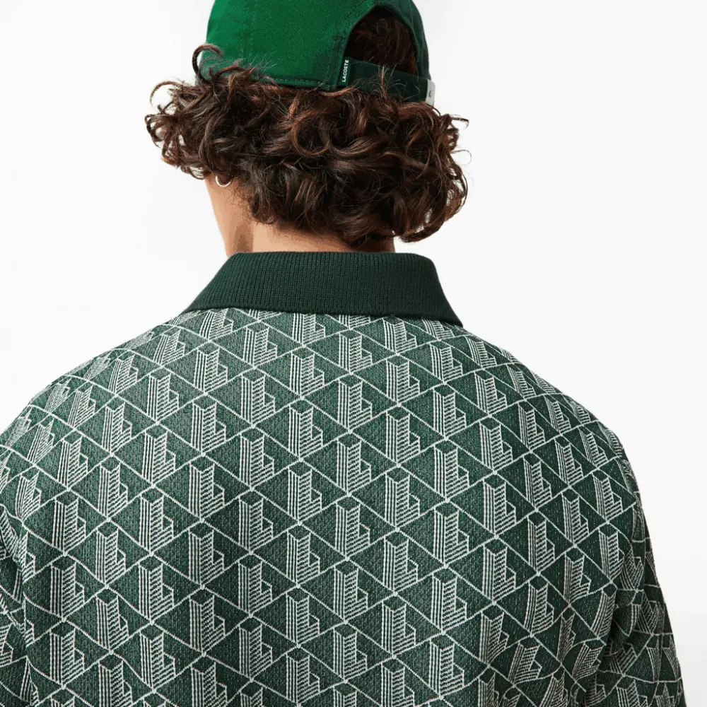 Áo Lacoste Classic Fit Print Contrast Collar 'Green' DH0073-7M4 - Ảnh 3
