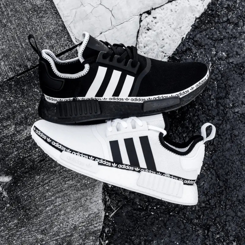 Giày Adidas NMD R1 'Cloud White Logo Strip' FV8727 - Ảnh 3