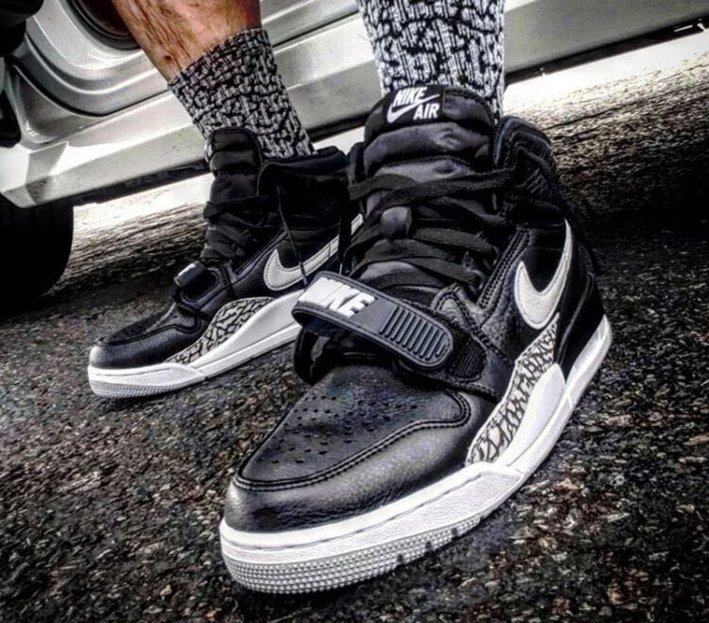Giày Nike Jordan Legacy 312 'Black Cement' AV3922-001 - Ảnh 3