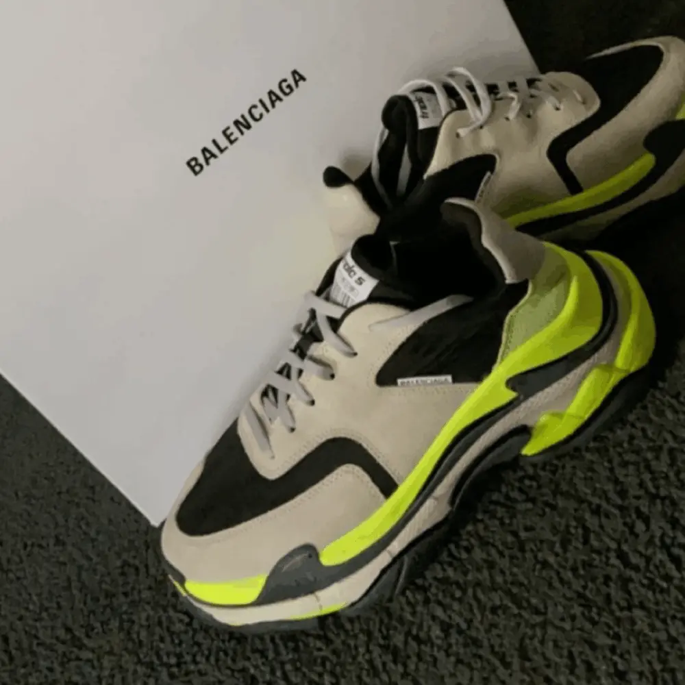 Giày Balenciaga Triple S Trainer Grey Yellow Fluo 524039 W09OH 1293 - Ảnh 5