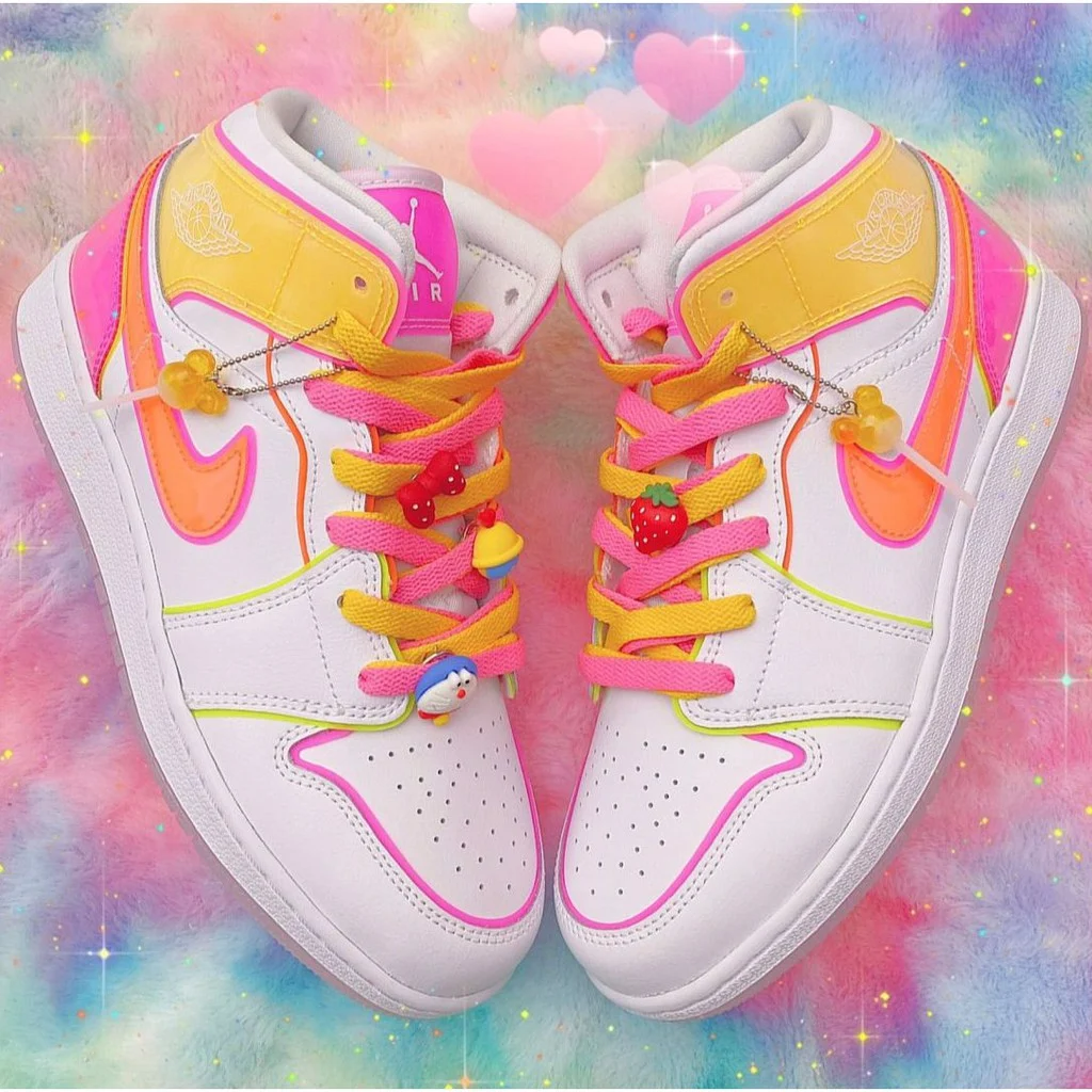 Giày Nike Air Jordan 1 Mid SE GS 'Edge Glow' CV4611-100 - Ảnh 5