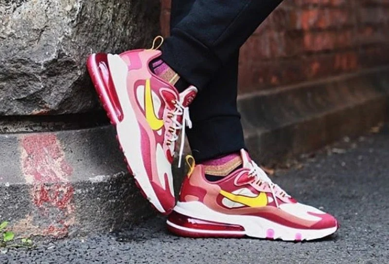 Giày Nike Air Max 270 React 'Noble Red Team Gold' AO4971-601 - Ảnh 3