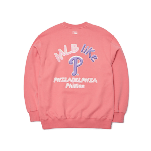 Áo MLB Like Ice Back Graphic Raised Overfit Sweatshirt Philadelphia Phillies 3AMTL5116-10COS