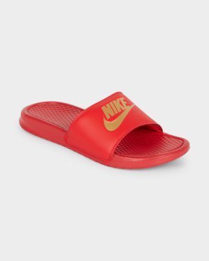 Alternative view of Dép Nike BENASSI JDI " RED/GOLD " 343880-602