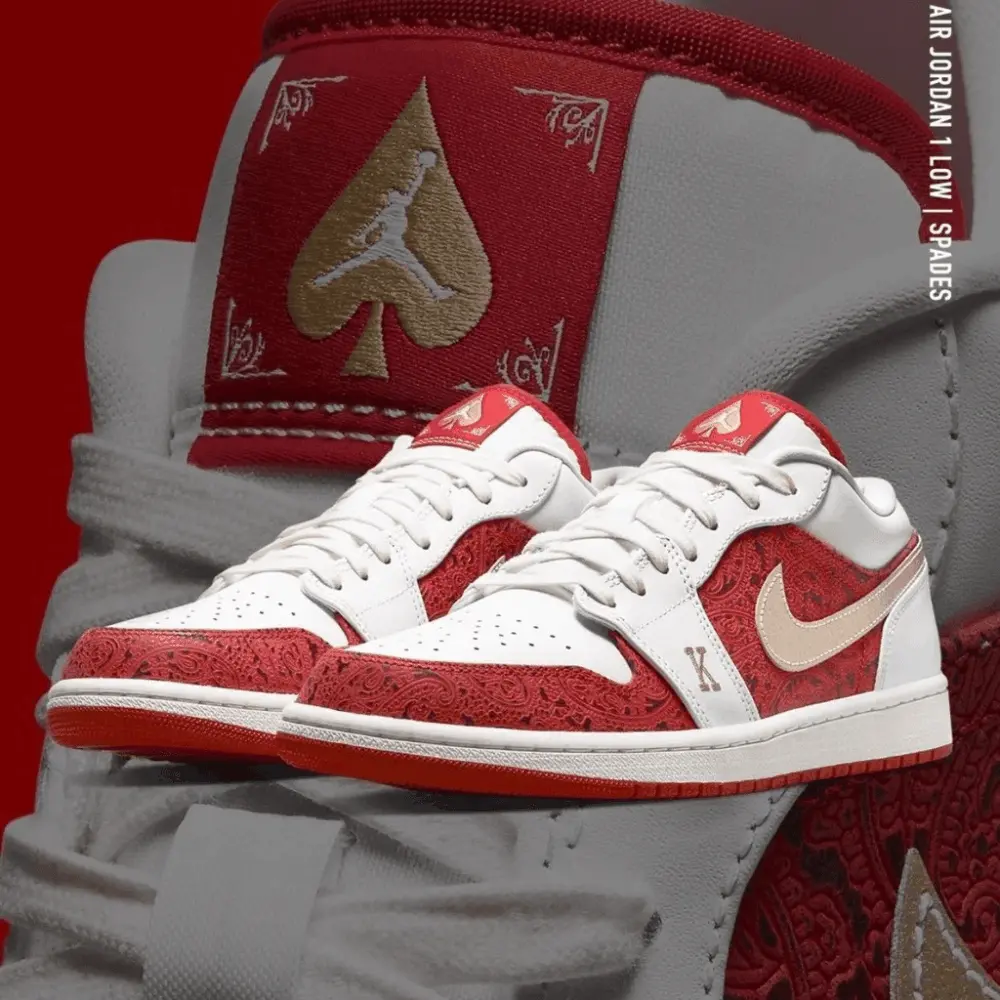 Giày Nike Air Jordan 1 Low Spades DJ5185-100 - Ảnh 6