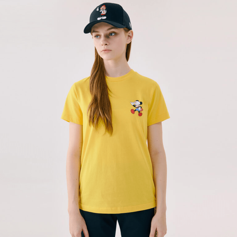 Áo MLB X Disney Action Short Sleeve T Shirrt Cleveland Indians 31TSK2031-45Y - Ảnh 5