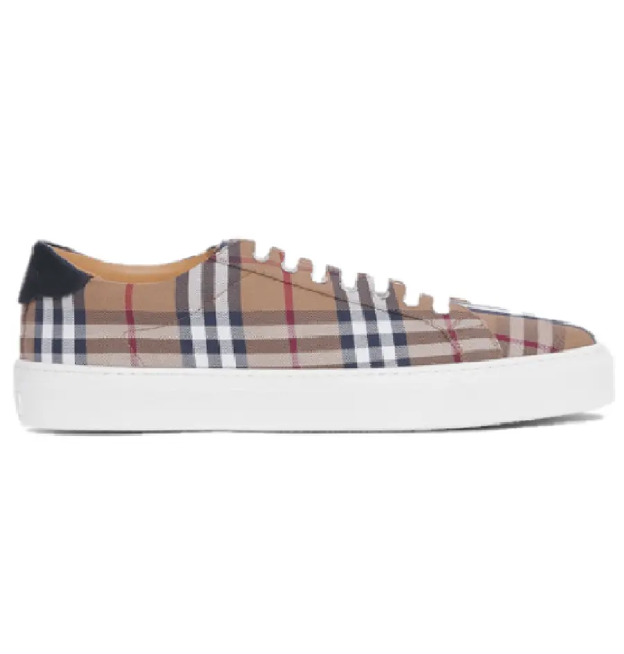 Giày Burberry Check Cotton Leather 'Birch Brown' 80481561