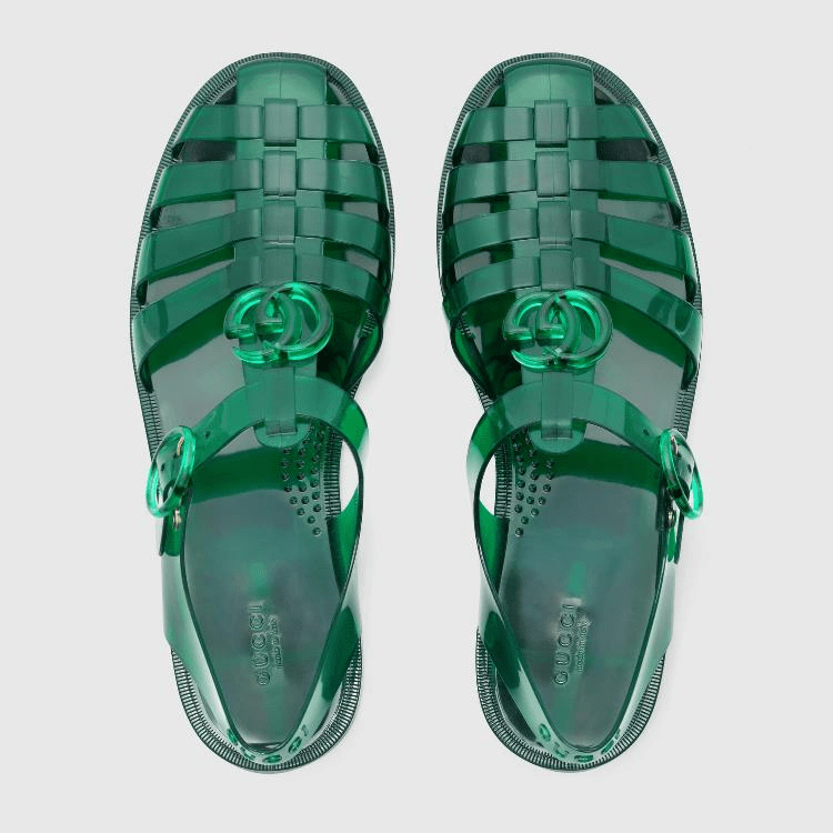 Dép Gucci Sandal With Double G 'Green' 674133-JFM00-8727 - Ảnh 6